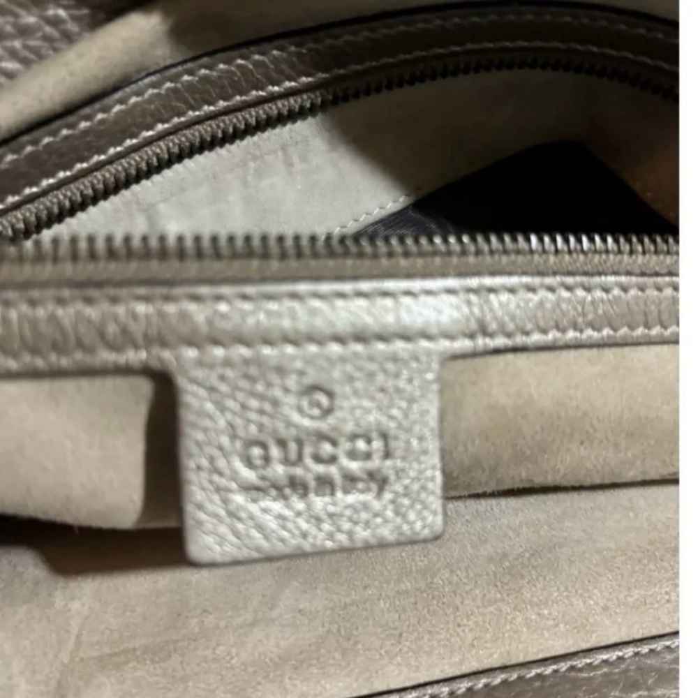 Gucci tan / Gold Leather Women's tote Bag - Picture 9 of 14